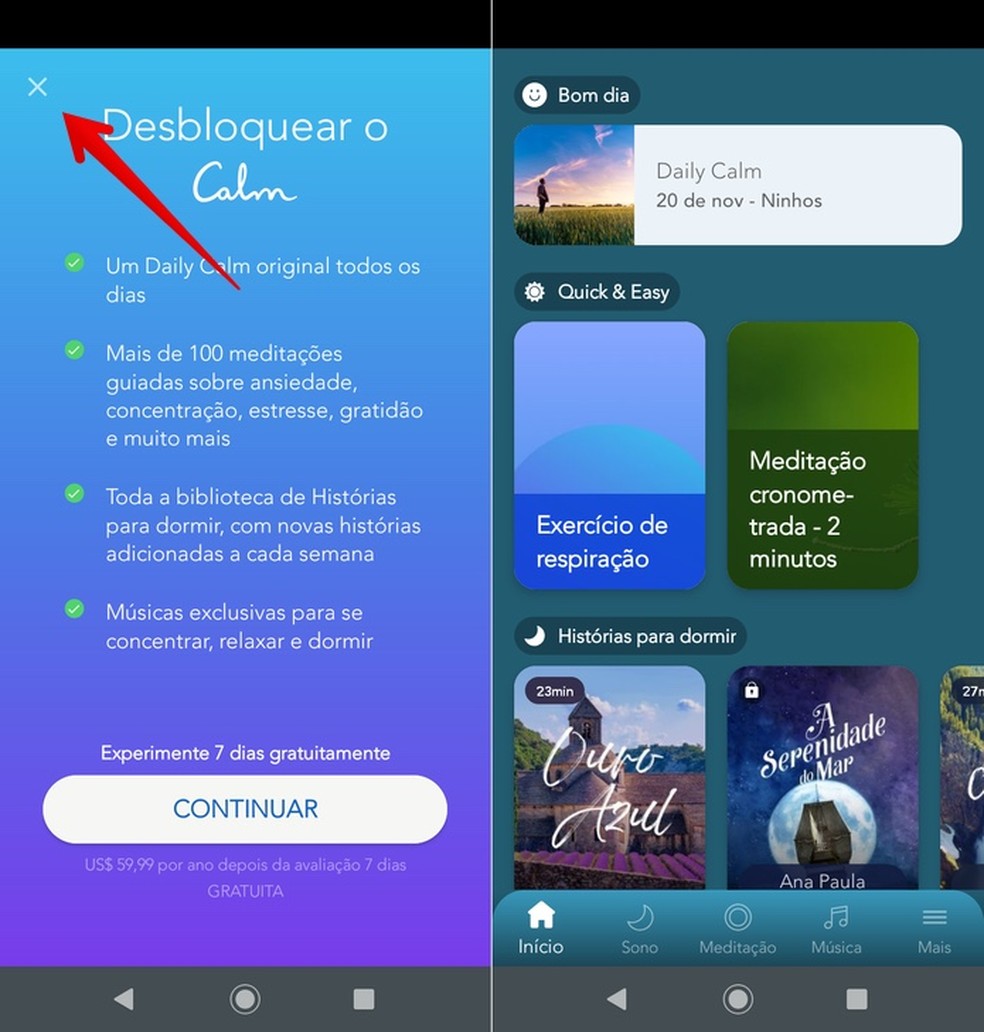 Aplicativo de meditação e para dormir: saiba usar o app Calm no celular