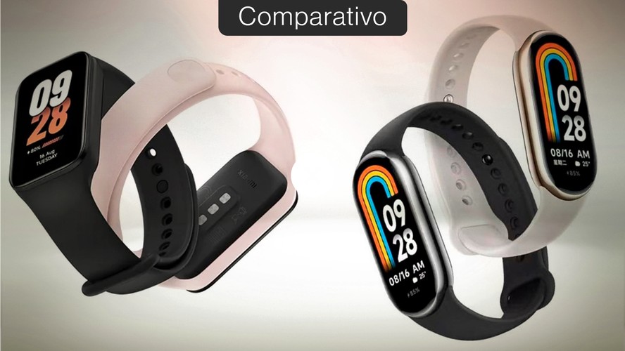 Comparativo entre Mi Band 8 Active e Mi Band 8
