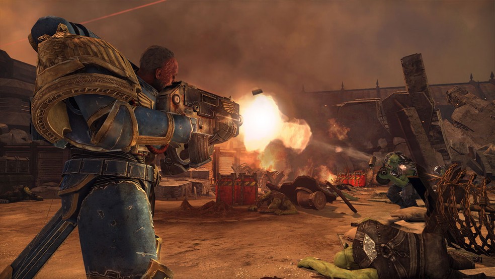 Warhammer 40,000: Space Marine - Master Crafted Edition traz clássico game de ação da série remasterizado e com todos os seus DLCs — Foto: Reprodução/Steam