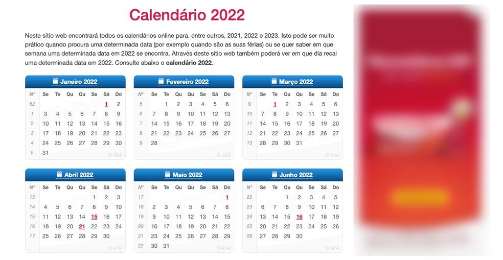 1 de Ago, 2022 Calendário com Feriados e Cont. Regressiva - BRA