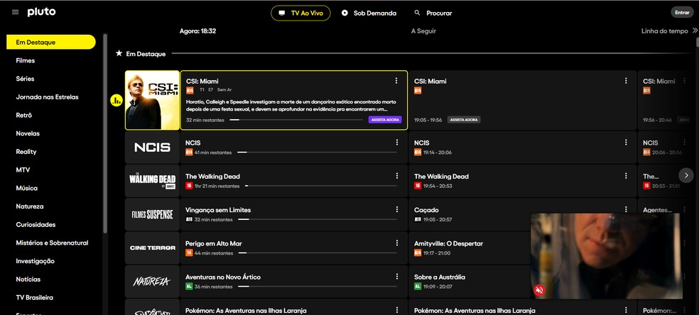  Reprodução/Pluto TV