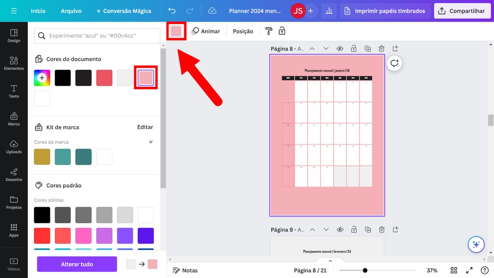 Planner 2024 para imprimir: como fazer agenda personalizada no Canva