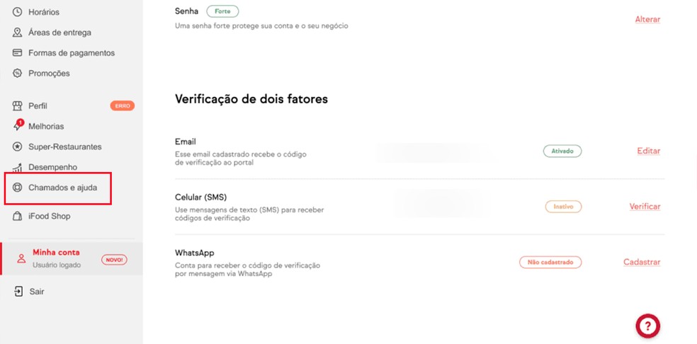 Como entrar em contato com o iFood pelo chat do aplicativo