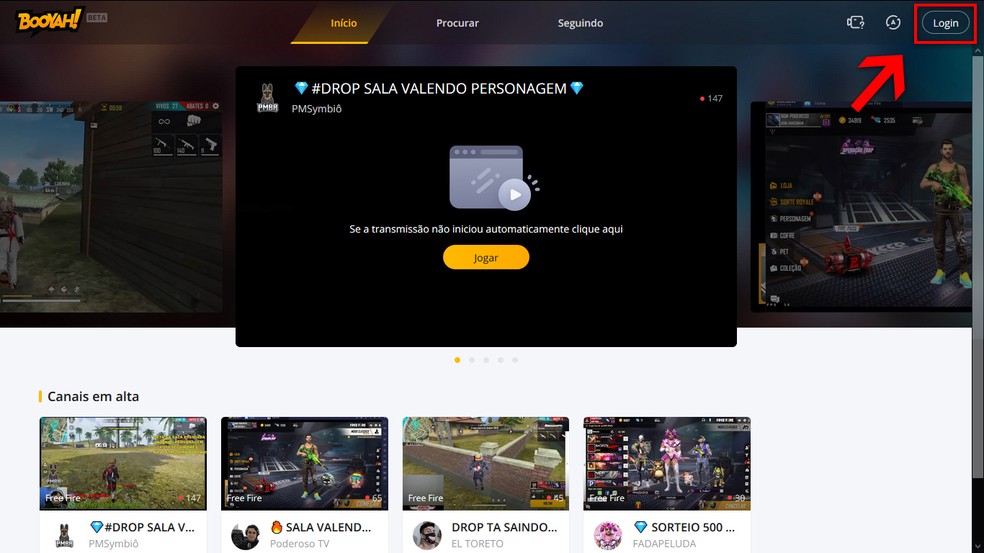 Garena transmite x1 dos Cria ao vivo no Aplicativo Booyah