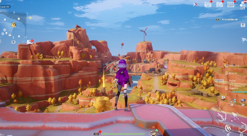 Apesar de lembrar Genshin Impact, Tower of Fantasy é essencialmente um MMORPG de mundo aberto — Foto: Reprodução/Felipe Vinha