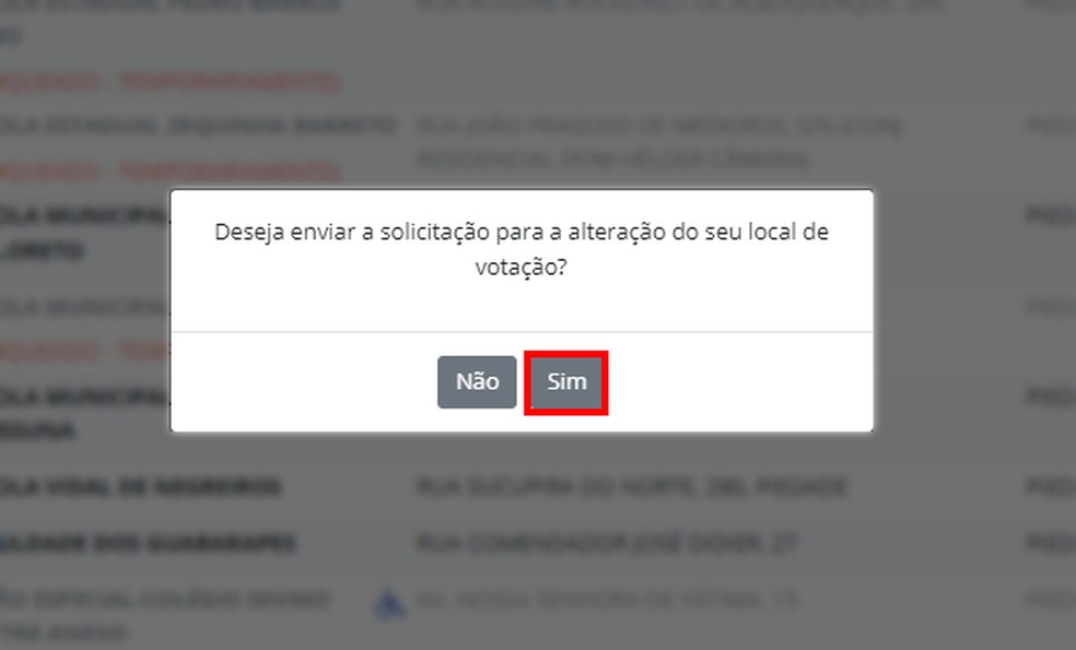 Como mudar local de votação dentro do mesmo município pelo site do TSE