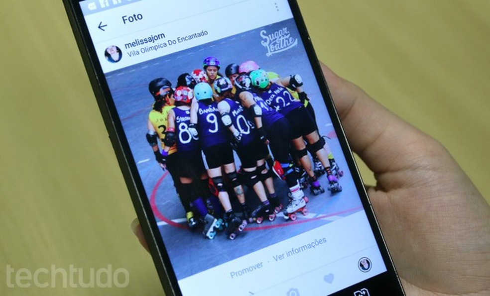 É possível promover posts direto da plataforma do Instagram no celular (Foto: Camila Peres / TechTudo) — Foto: TechTudo