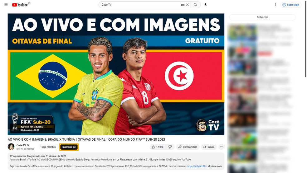 Brasil x Tunísia ao vivo: onde assistir ao jogo do Mundial Sub-20