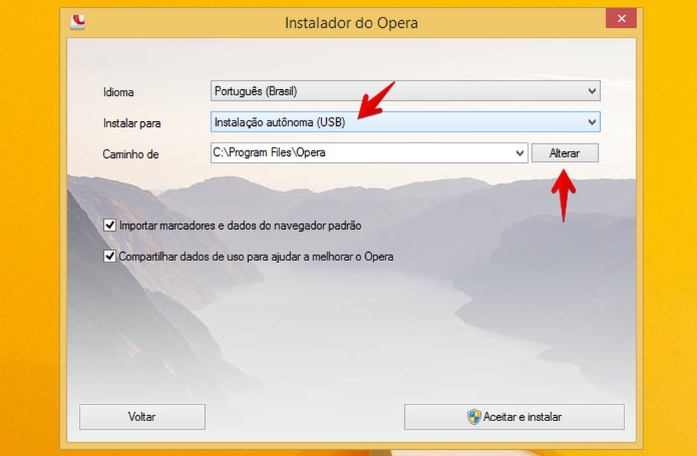 Como instalar o opera no pendrive