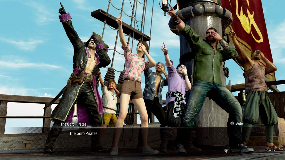 Like a Dragon: Pirate Yakuza in Hawaii passa longe de se levar a sério, e isto é sensacional — Foto: Reprodução/Daniel Trefilio