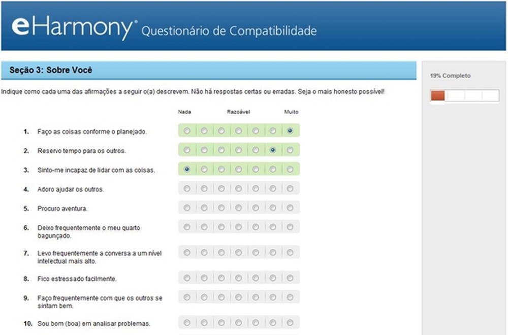 Como funciona o eHarmony