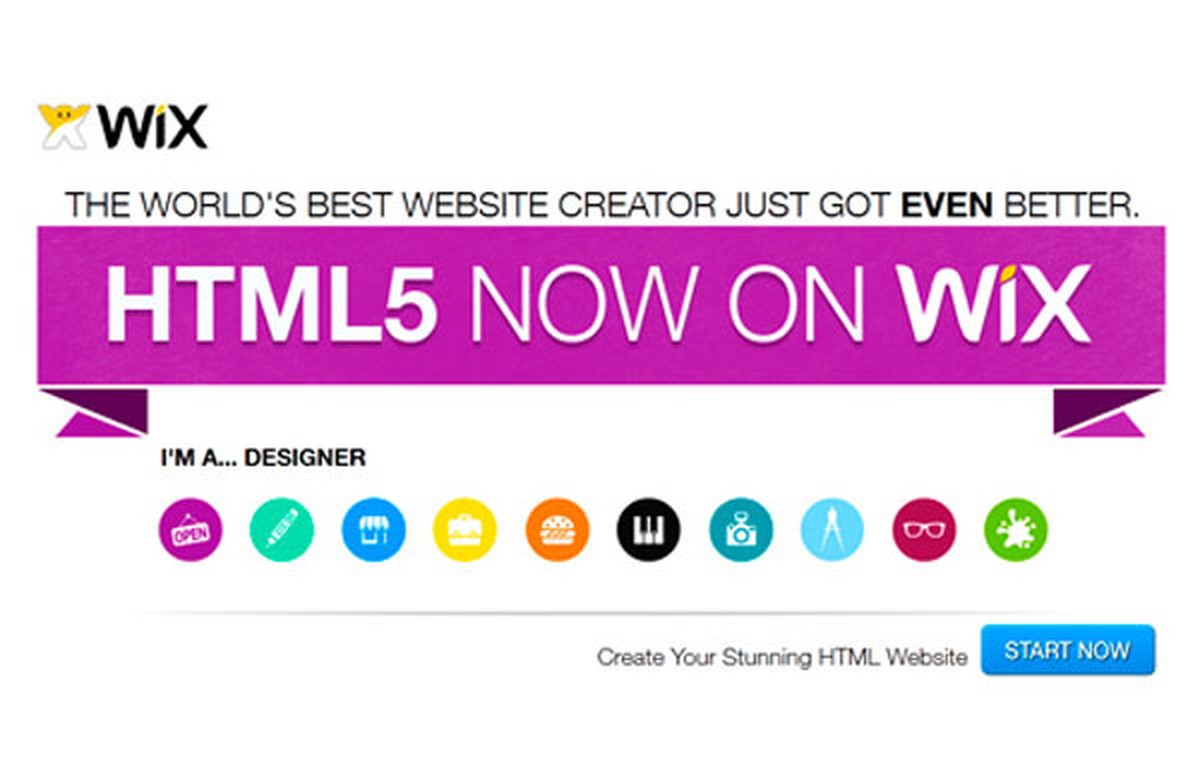 Wix é uma ferramenta gratuita para criação de site em HTML5