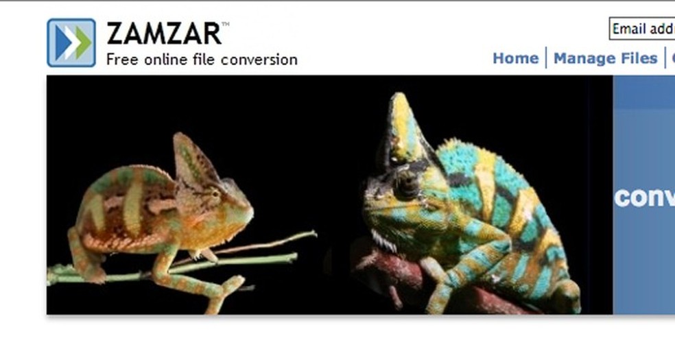 Convertendo o arquivo no site Zamzar (Foto: Reprodução/André Sugai) — Foto: TechTudo