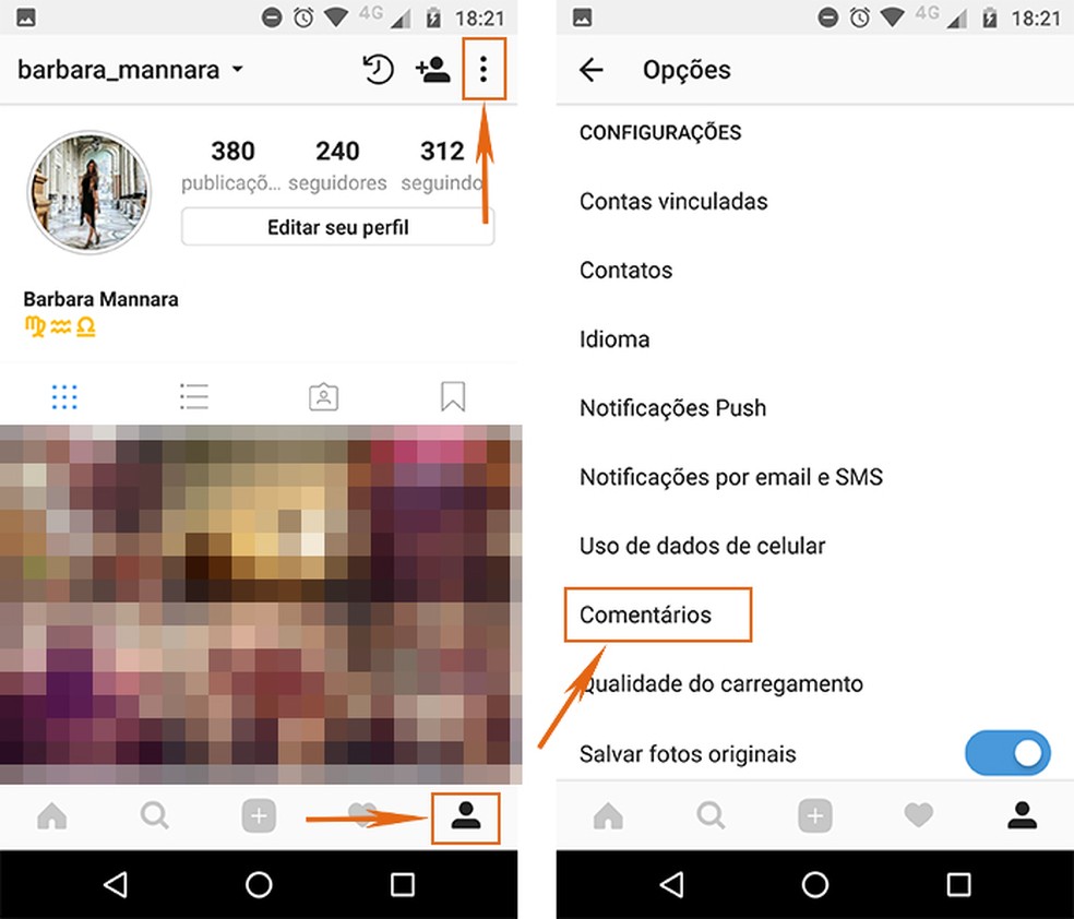 Aprenda a desativar os comentários com GIFs no Instagram