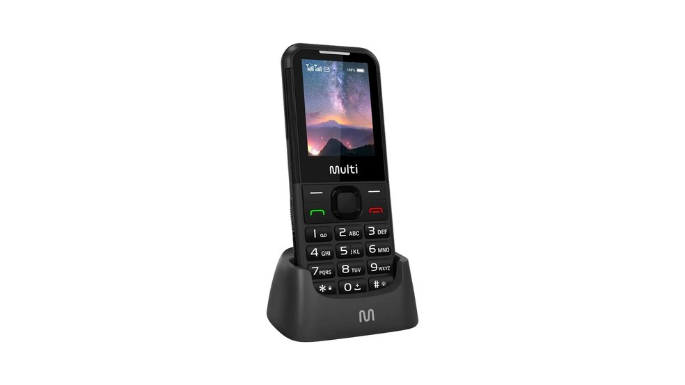 Multi Vita 4G com base carregadora  — Foto: Reprodução/Multilaser