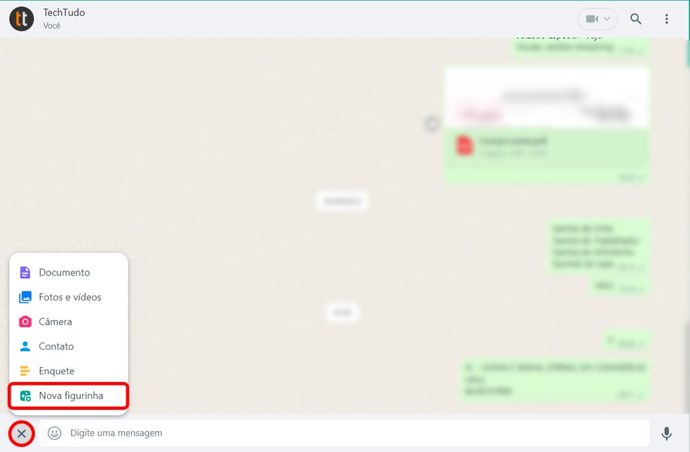 Saiba como criar figurinha no WhatsApp pelo computador — Foto: Reprodução/Rodrigo Fernandes