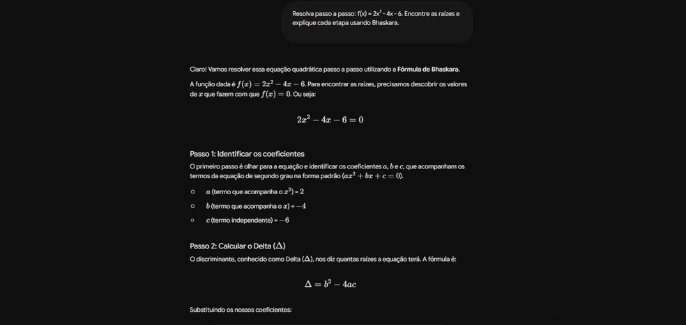  Reprodução/Gemini por Késya Holanda