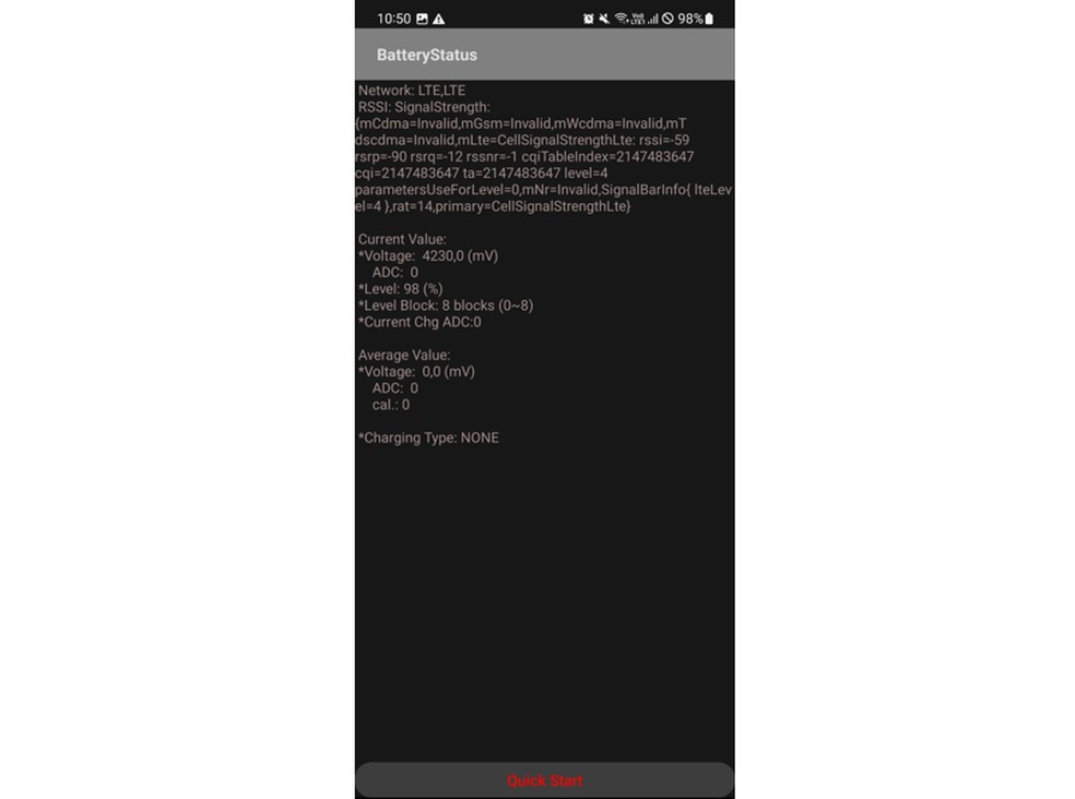 Código *#0228# permite a calibragem da bateria do celular Samsung — Foto: Reprodução/Thawane Maria