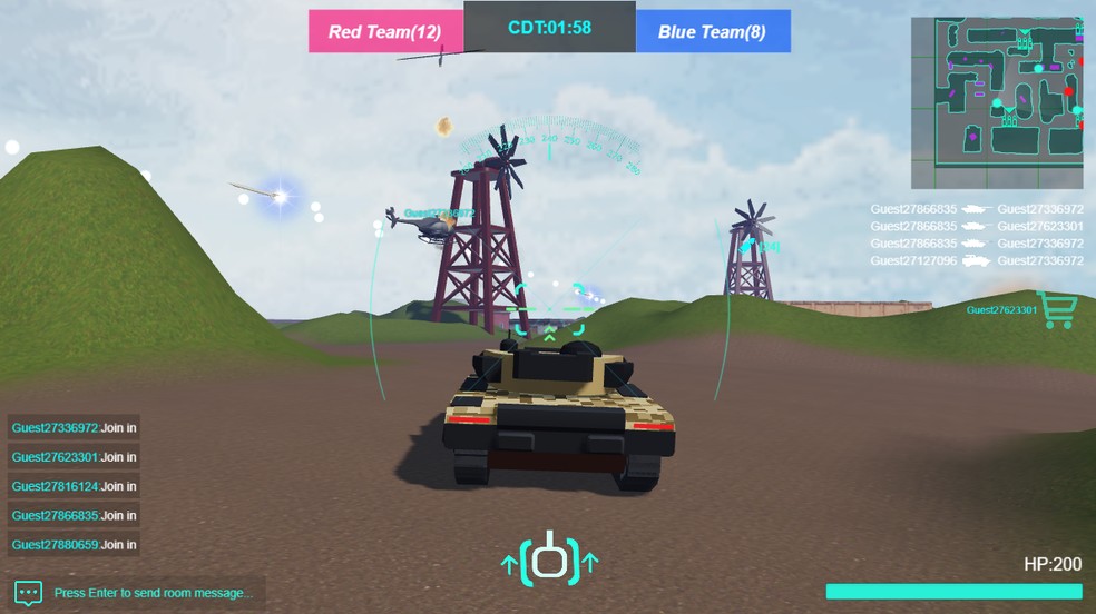Warzone Armor é game de guerra inspirado em War Thunder — Foto: Reprodução/Róbson Martins