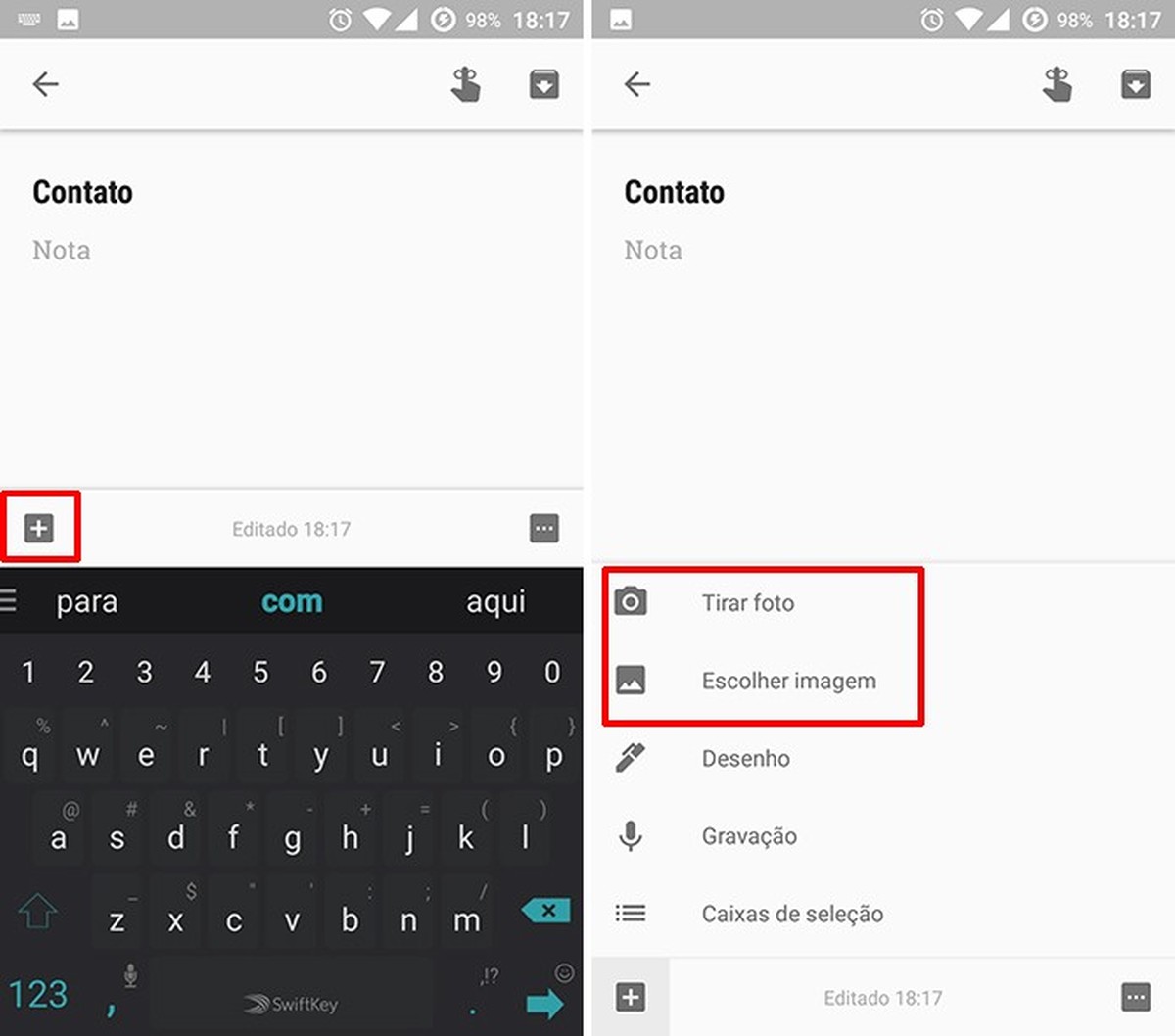Como transformar imagem em texto usando o Google Keep