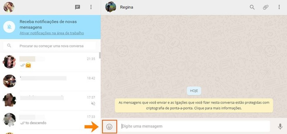 Como procurar GIFs para compartilhar no WhatsApp Web