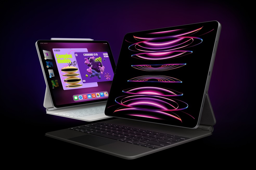 iPad Pro 2022 com chip Apple M2 e Magic Keyboard — Foto: Divulgação/Apple