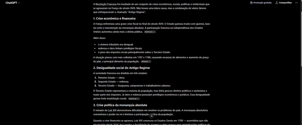  Reprodução/Chat GPT por Késya Holanda