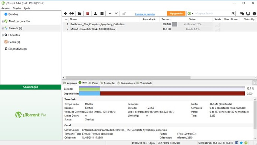 UTorrent, Deluge, Vuze, BitTorrent … Veja Mais Alternativas Para.