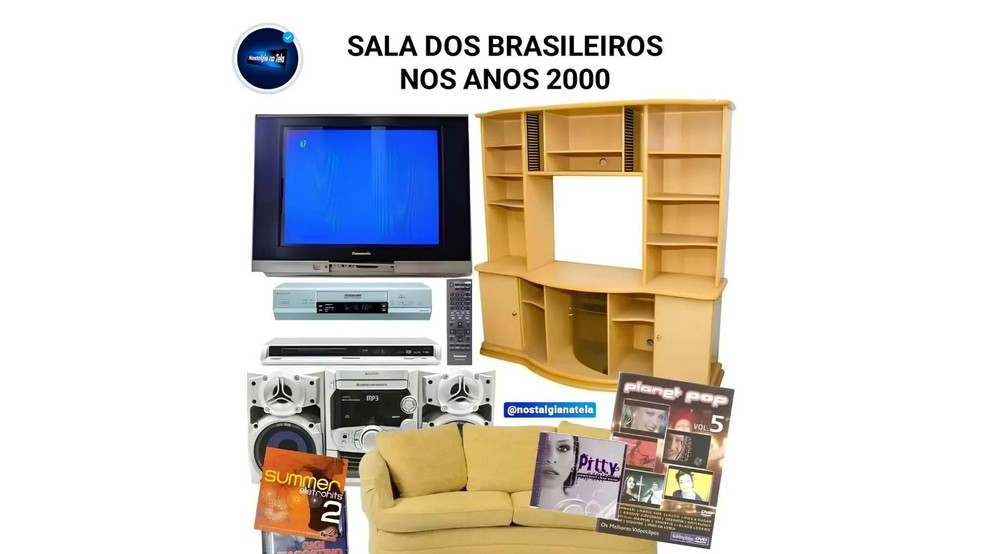 TV de tubo, som em torre e DVD: relembre o combo da sala nos anos 2000