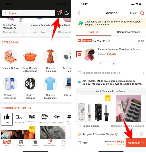 SHOPEE COMO COMPRAR PELA PRIMEIRA VEZ RÁPIDO E FÁCIL / TUTORIAL COMPRAS SHOPEE  BRASIL/ DICA SHOPEE 