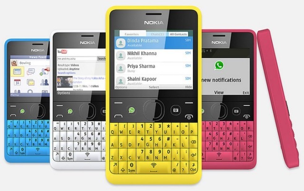 Nokia Asha 210 traz botão dedicado ao WhatsApp e conexão Wi-Fi (Foto: Divulgação) — Foto: TechTudo