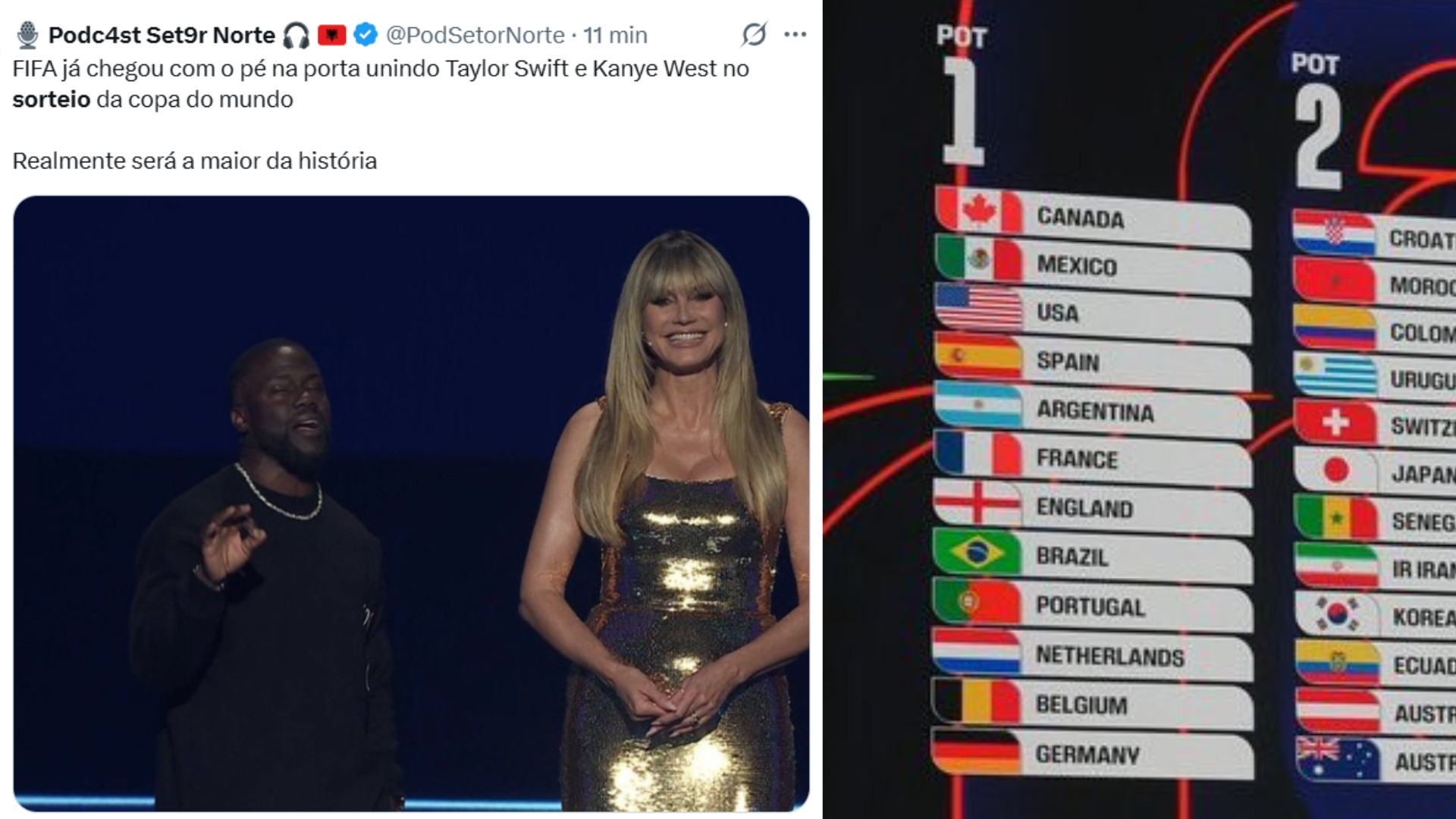 Sorteio da Copa do Mundo 2025 gera reações nas redes; veja as melhores