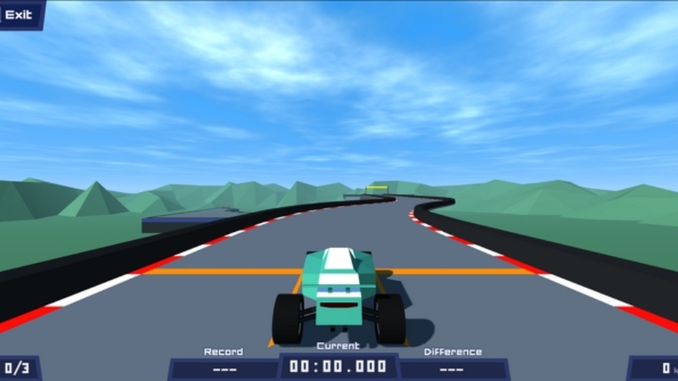 Polytrack oferece gráficos low-poly e exige precisão do jogador — Foto: Reprodução/Junior Candido