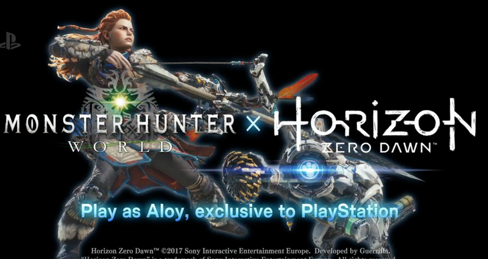 Monster Hunter World terá conteúdo de Horizon Zero Dawn no PS4