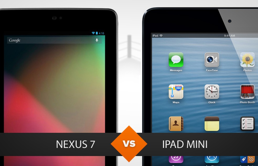 Comparativo entre Google Nexus 7 e Apple iPad mini (Foto: Arte / TechTudo) — Foto: TechTudo
