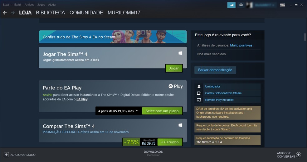 The Sims 4 está gratuito no PC; veja como baixar