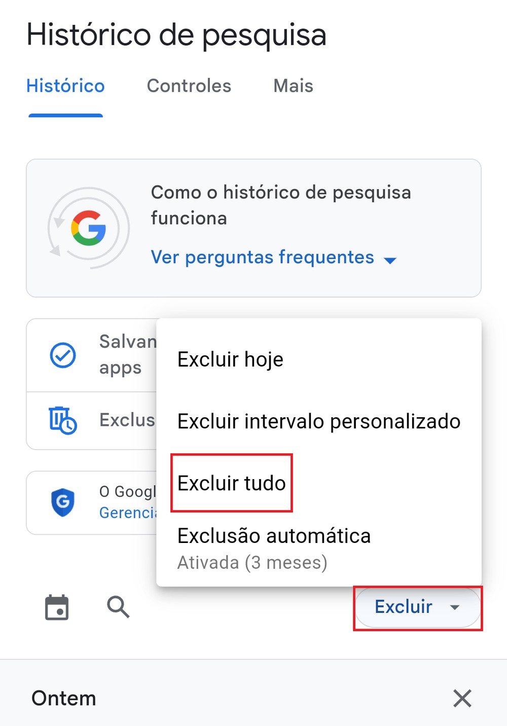 Como apagar o histórico de pesquisa do Google no celular e no PC