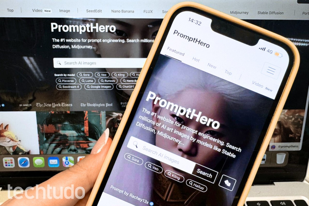PromptHero: veja site com comandos para criar fotos e vídeos com IA