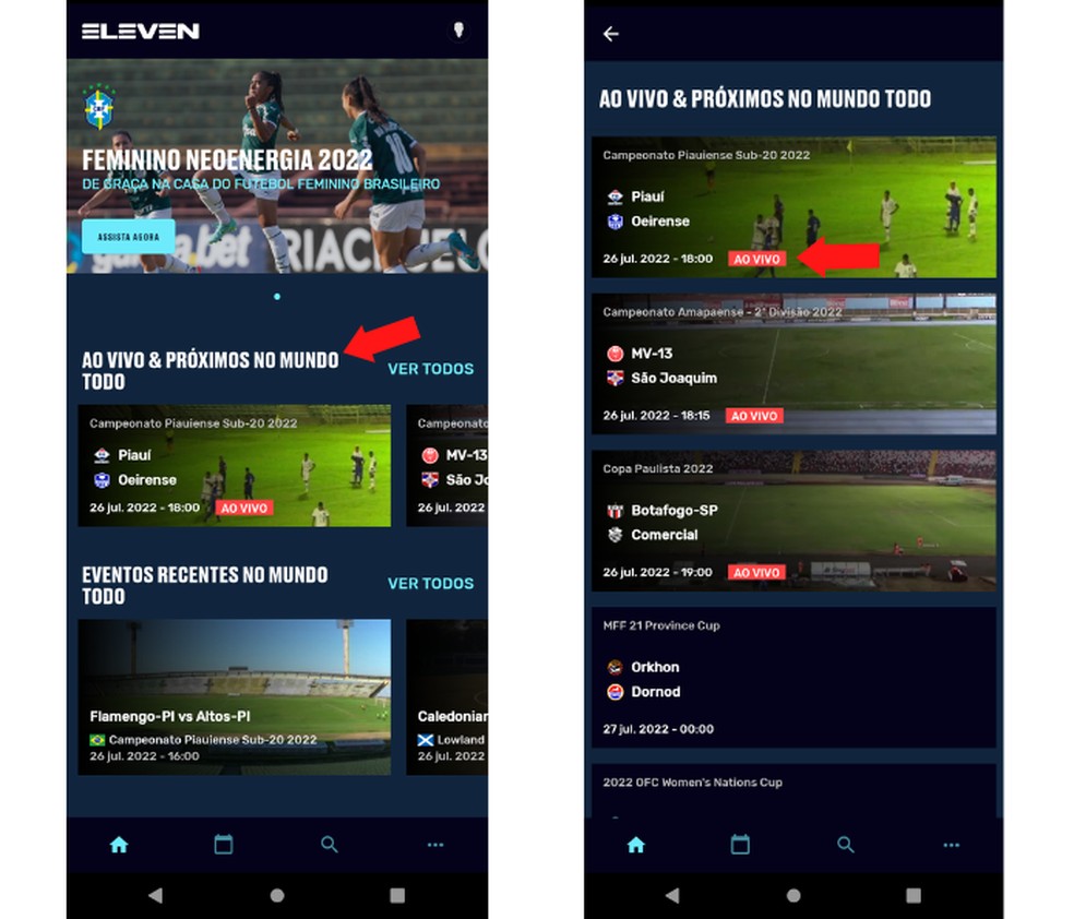 Como assistir jogos de futebol ao vivo pelo celular