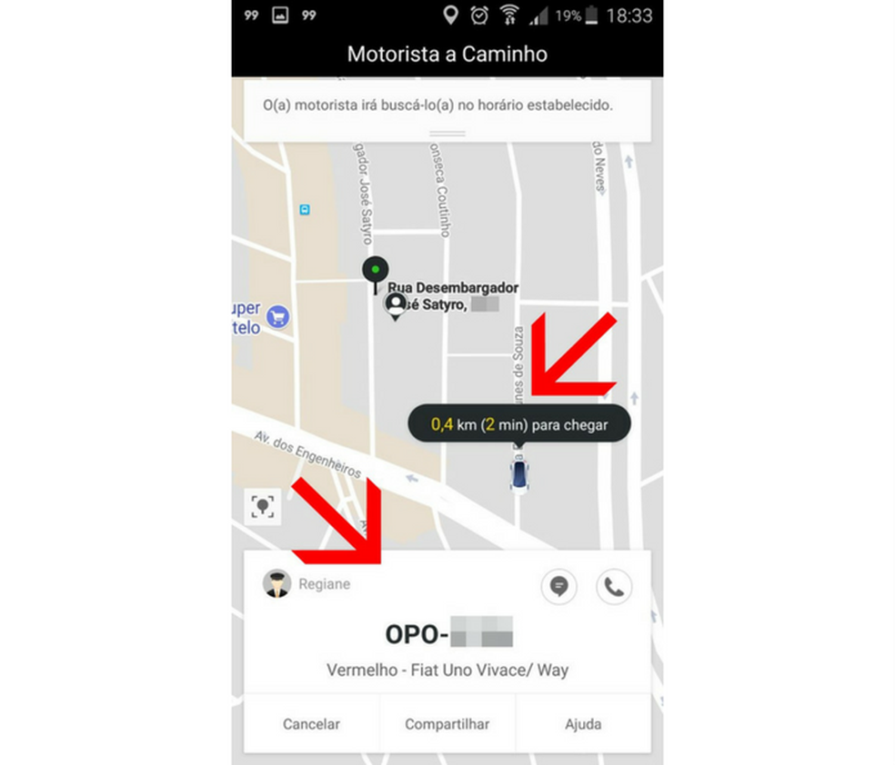 Como pedir uma corrida no 99 POP – Carros Particulares
