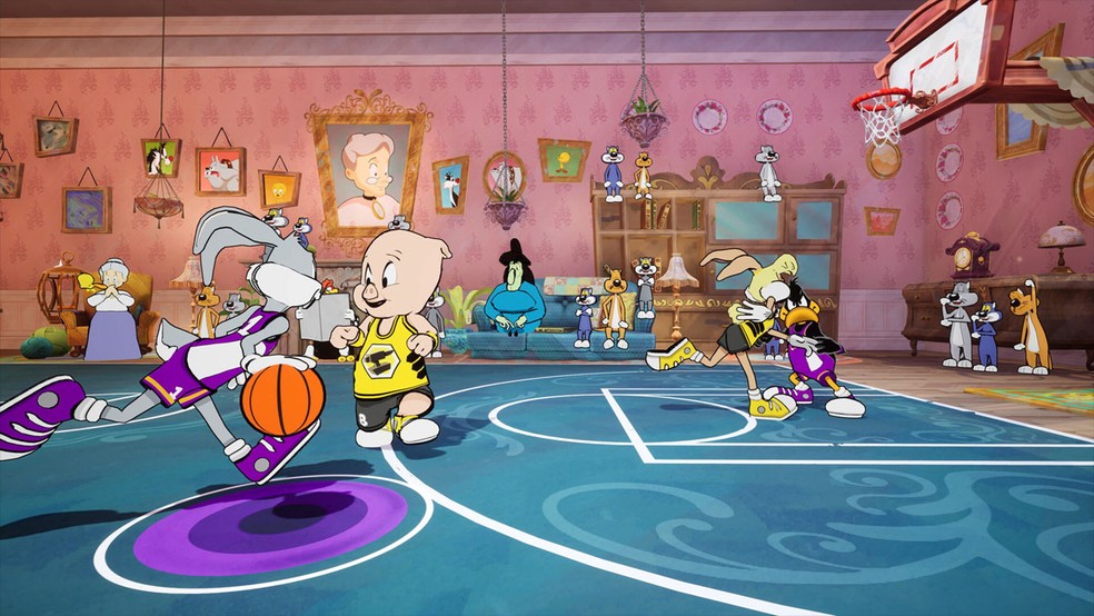 Looney Tunes: Wacky World of Sports traz disputas em basquete, futebol, golfe e tênis com Pernalonga e seus amigos — Foto: Reprodução/Steam