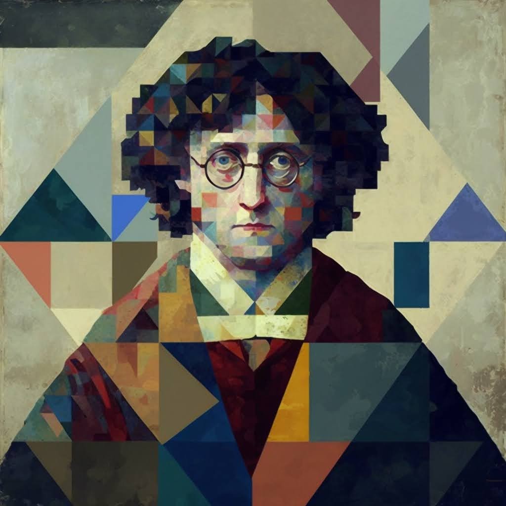 Um quadro de Harry Potter em estilo cubista  — Foto: Reprodução/Midjourney