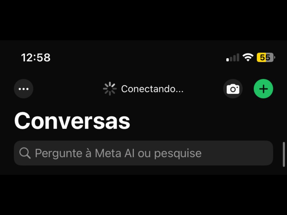 WhatsApp não conecta? Erro afeta app hoje (28) — Foto: Reprodução/Victor Bastos