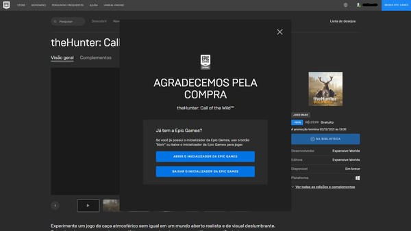 Como resgatar jogos grátis na Epic Games Store