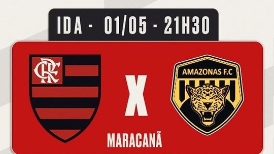 Flamengo x Amazonas ao vivo: horário e onde assistir à Copa do Brasil hoje