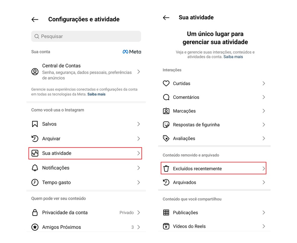 Onde fica a lixeira do Instagram no Android e no iPhone? Descubra