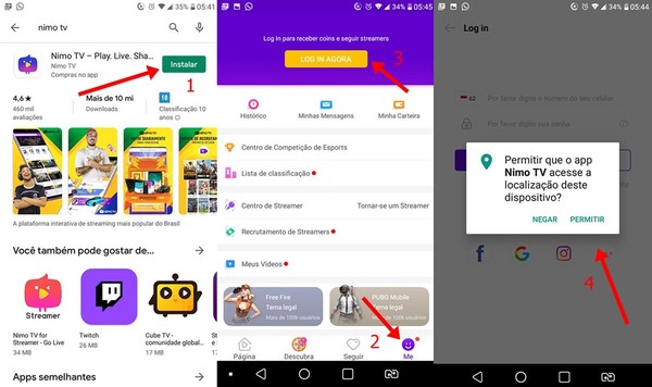 Como baixar e usar a Nimo TV em celulares Android e iPhone (iOS)
