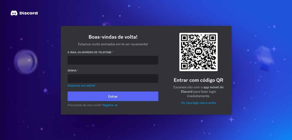 Acesse o Discord — Foto: Reprodução/Róbson Martins