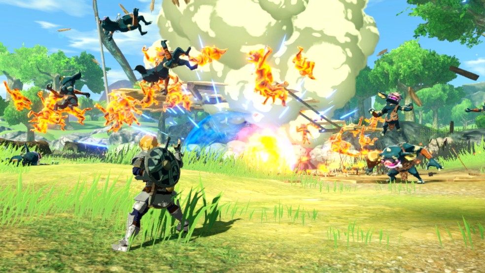 Hyrule Warriors: Age of Calamity é um novo capítulo de The Legend of Zelda que segue a fórmula "musou", com ação em tempo real — Foto: Divulgação/Nintendo