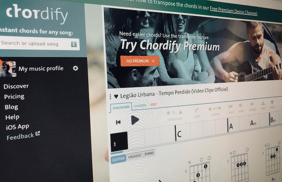 Chordify: aprenda a tocar músicas enquanto assiste vídeos de bandas